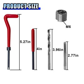 BDZMC 30PCS M6 x 1.0mm Thread Repair Insert Kit, Metric Helicoil Kit Compatible Hand Tool Set, M6 Thread Repair Kit Stainless Steel Helicoil Inserts Set for Auto Repairing
