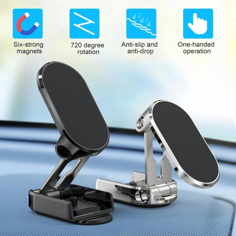 Unbranded 360° Rotatable Folding Magnetic Alloy Holder for All Phone