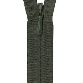 YKK Unique Invisible Zipper, 9", Olive