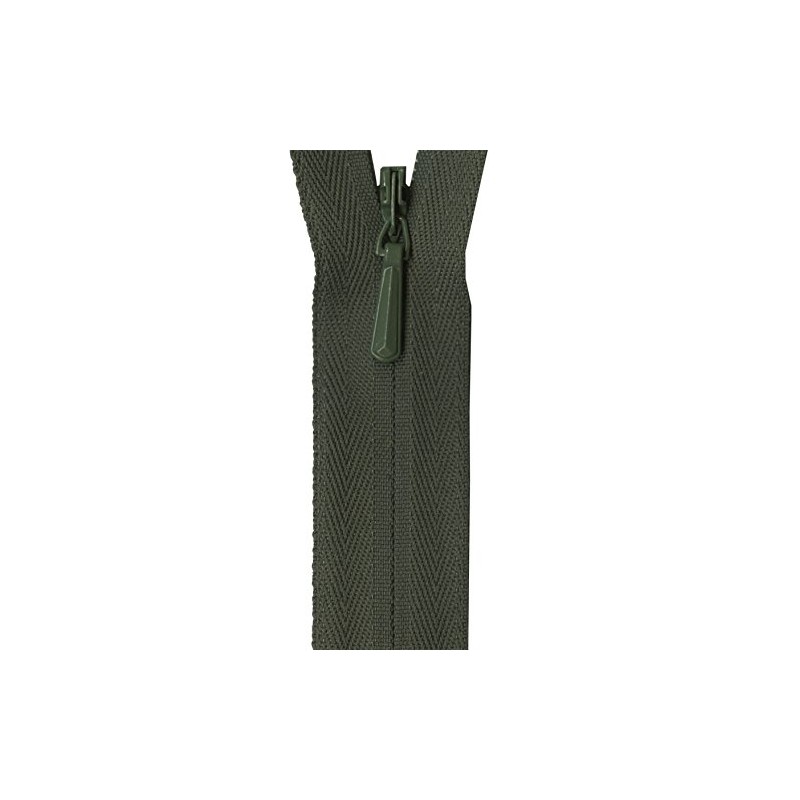 YKK Unique Invisible Zipper, 9", Olive