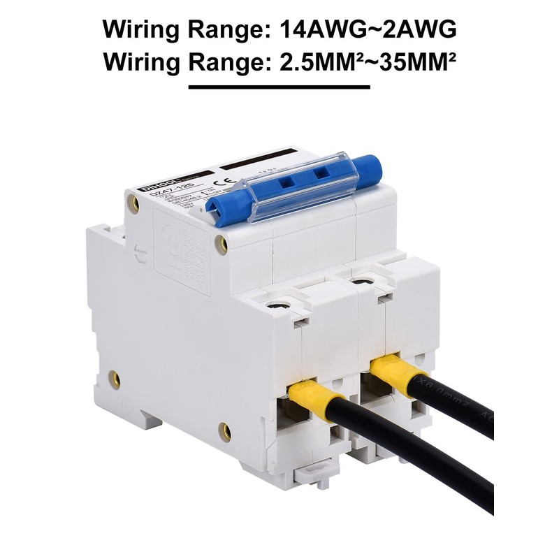DIHOOL AC Miniature Circuit Breaker,2 Pole 120 Amp 110V Low
