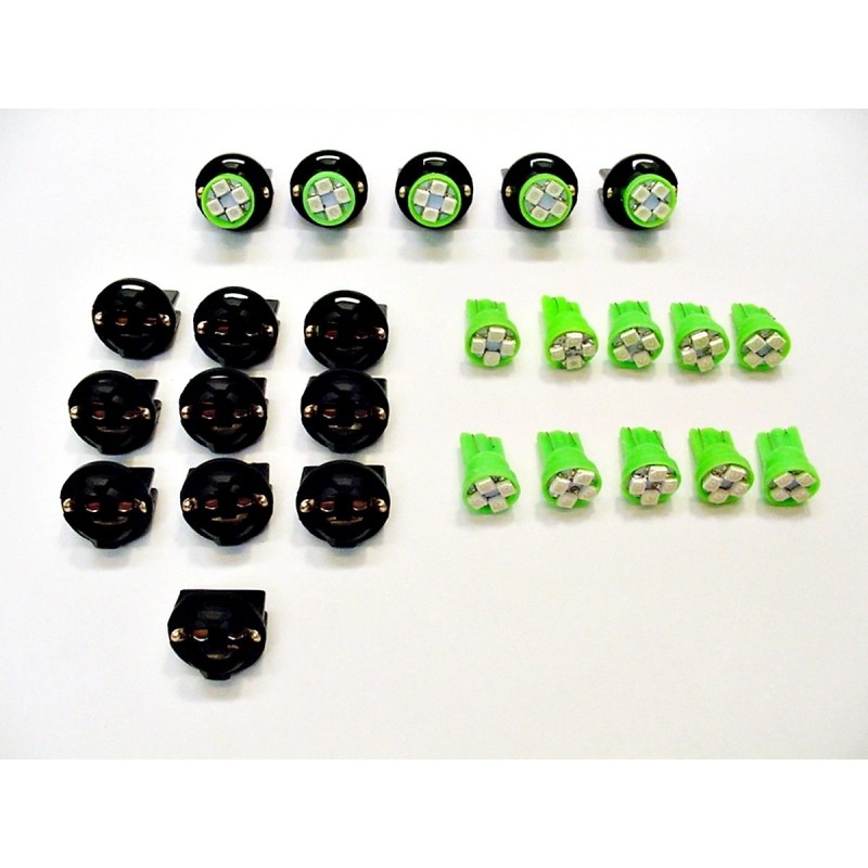 Lumiglow 15 Green 4 LEDs Light Bulbs 1/2" Sockets License