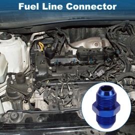 A ABSOPRO Female Flare Reducer Hose Fitting Adapter AN10 AN10 Fuel Line Connector Aluminum Blue