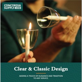 Concordia Supply Clear Shield Candle Drip Protectors - (Pack of 50) Wax Catcher for Candlesticks, Convenient for Church Vigils, Memorials, Congregational, & Christmas Eve Candles