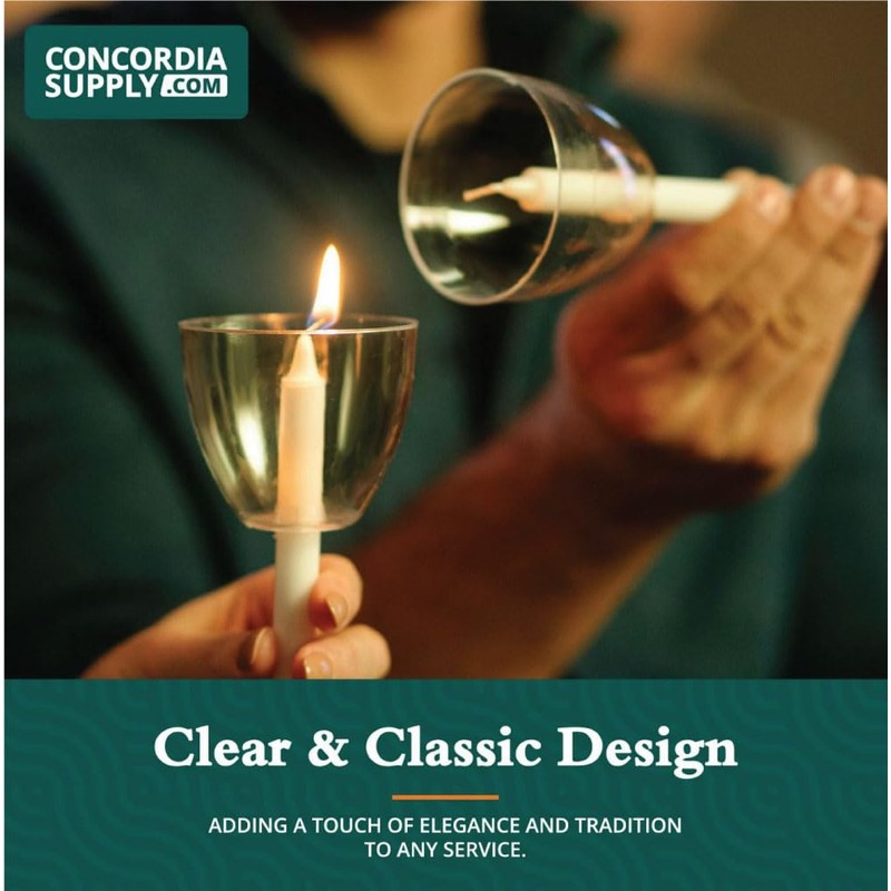 Concordia Supply Clear Shield Candle Drip Protectors - (Pack of