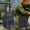 KUNN Tool Backpack with Wheels, Heavy Duty Rolling Tool Bag