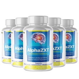 Pelican Vitamins AlphaZXT- Brain Support- 5 Bottles- 300 Capsules