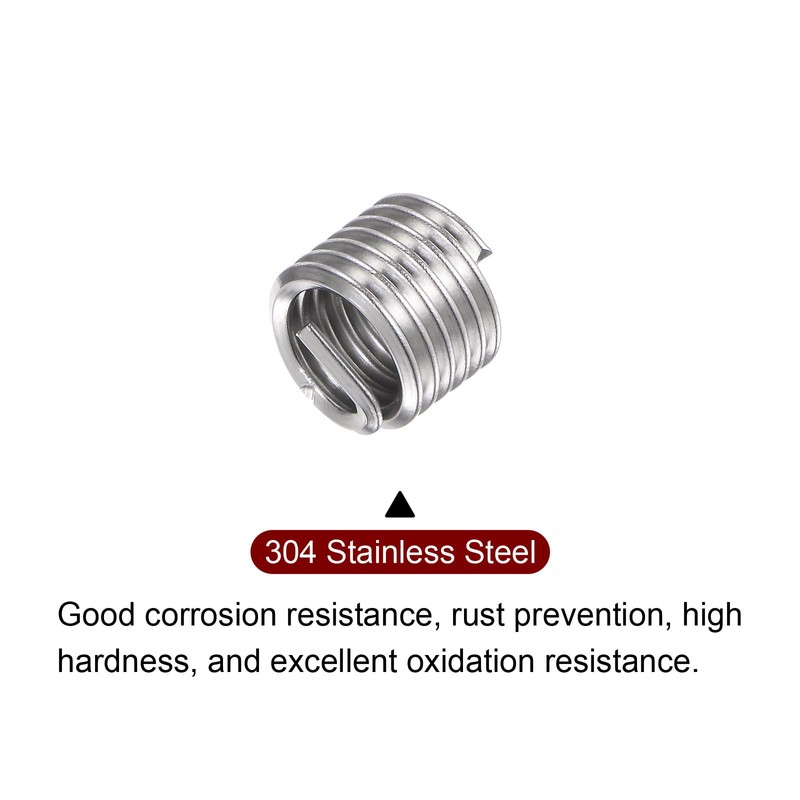 sourcing map 25pcs Threaded Inserts 1/4-20 UNC 1.5D (9.525mm) Helical