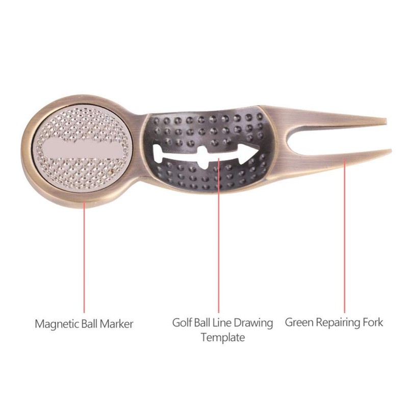 Golf Divot Tool, 3 IN 1 Multi-function Golf Divot Repair