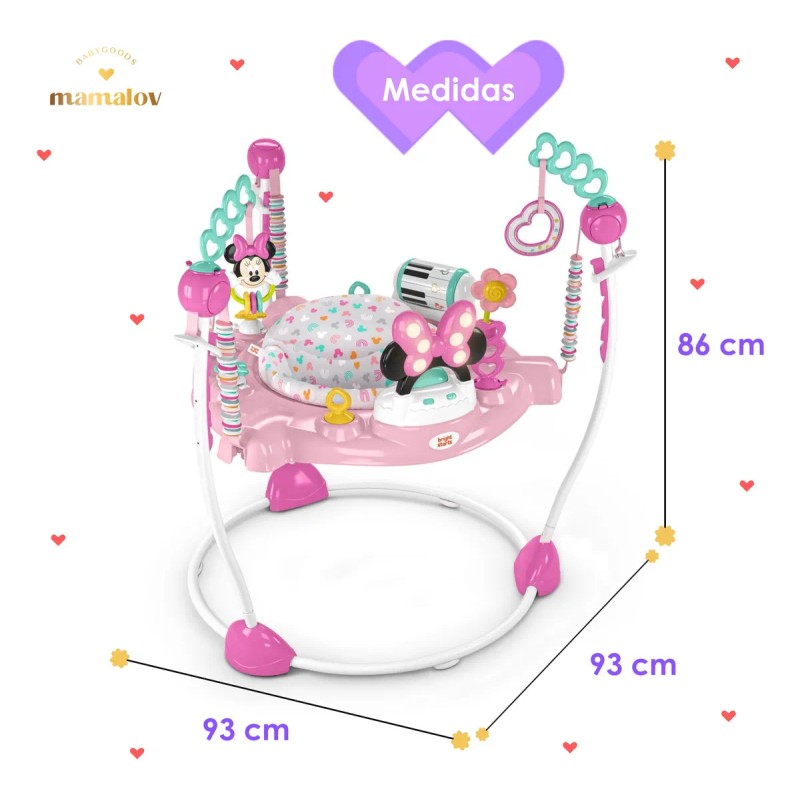Centro De Actividades Y Jumping Bright Starts Minnie Mouse 0650-rosa