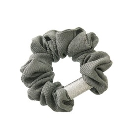 VINGTAINE HS-214-S-GY Women's Scrunchie Metal Plate Hair Accessories, Casual, Simple, Gold, Silver