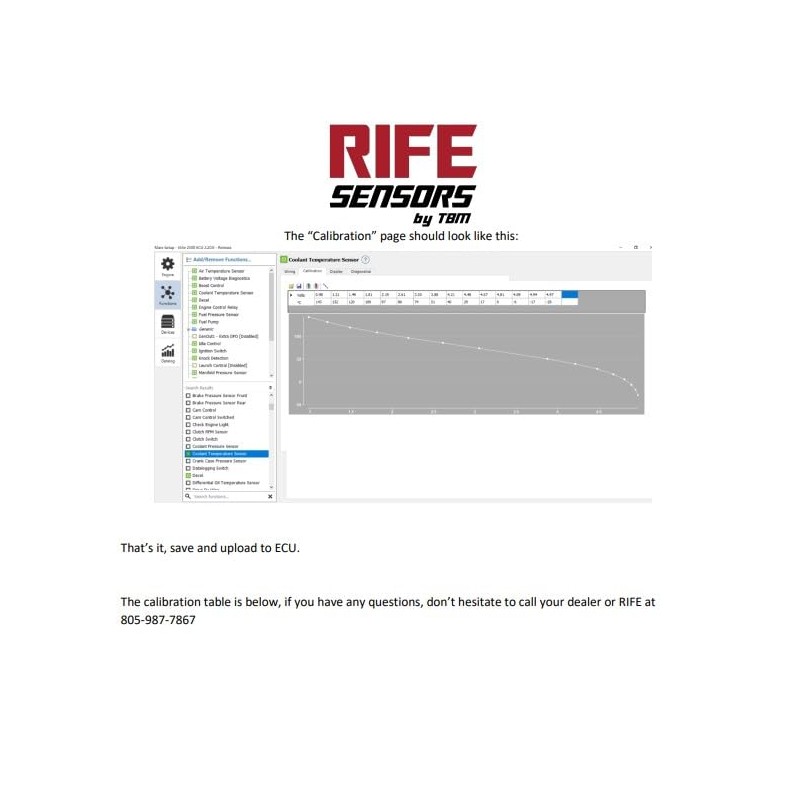 Rife Liquid Temp Sensor 1/4" NPT DTM Connector (Coolant, Water
