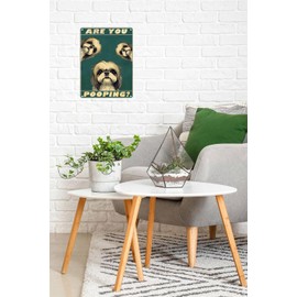 TopPacific Metal Sign Shih Tzu Are You Pooping Sign Vintage Funny Sign Retro Aluminum Tin Signs for Home Farm Garden Bar Bathroom Kitchen 12x8 Inches(173)