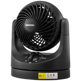 Iris Ohyama TAF-MKM10-B Desktop Fan, Macaron Mini, Matte Design, Horizontal Swing, Quiet, Compact, Black