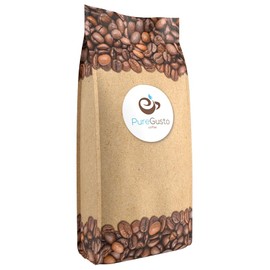 PureGusto Signature 100% Arabica Coffee Blend - Dark Coffee Beans 1KG Bag – Great Taste Award Winning Coffee - Hand Roasted in The UK – Medium Dark Espresso Blend Suitable for All Coffee Machines