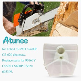 Atunee 90167Y Air Filter for Echo CS-590 CS-600P CS-620 Chainsaw with Fuel Filter Spark Plug Replace for CS590 CS600P CS620 605309