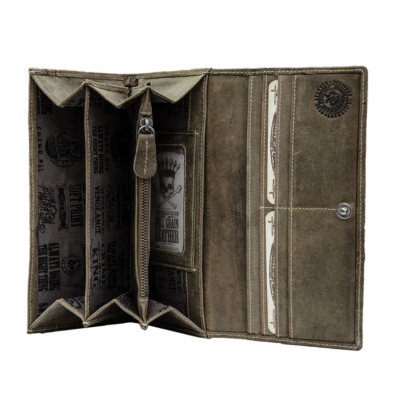 Jack's Inn 54 Black Bourbon Value Landscape Wallet, Vintage brown,