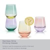 Mikasa Chroma Set of 4 Stemless Wine Glasses, 13 Ounce,