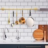 Fobule 48” Gold Wall Mounted Clothes Rack, Industrial Pipe Iron