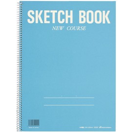 Maruman Sketchbook New Course A4 28 Sheets (Cream Cotton Paper 10 Sheets Coloring Books, Thick Mouth 10 Pieces, Grid Paper 2 Sheets, CRE 2 Pieces, thick mouth fine paper 4 Sheets) , bule