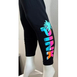 Victoria's Secret PINK ACTIVE  Mid Rise Foldover Legging Pants Black S