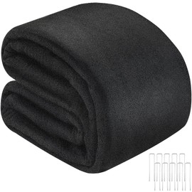 Fanfanwin 15 x 25 Feet Pond Liner Underlayment Non Woven Geotextile Underlayment Fabric with 10 U-pins for Outdoor Pond Streams Fountains Garden Waterfalls Fishpond Retaining Walls Weed Barrier