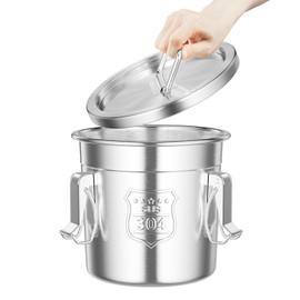 DDBESSIC 6L/1.6Gal Flour Sugar Storage Containers 304 Stainless Steel Storage Containers with Lids Rice Storage Container Coffee Bean Storage Milk Storage Bucket for Kitchen Bar Restaurants