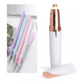 creaciones Kit Mini Plancha Alaciadora, Y Depiladora De Cejas Portatil