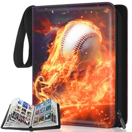 Kitoyz Trading Card Binder,900 Pockets Baseball Card Binder Holder for Cards Storage,Double Sided Pocket PU Card Collection Binder for MTC, TCG, Game Cards, Sports Cards