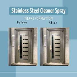 clean100 Stainless Steel Cleaner & Degreaser - Multipurpose Biodegradable Cleaner Spray - 100% Natural Stainless Steel Grease Remover | Kitchen Cleaning Supplies