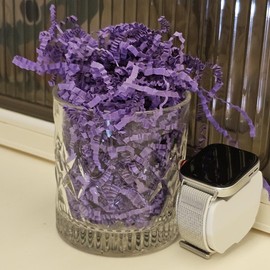 GoooodGift - 3 oz - Purple - Crinkle Cut Paper Shred Filler for Gift Wrapping, Gift Box Stuffing Birthdays, Basket Filling Mother's Day Christmas