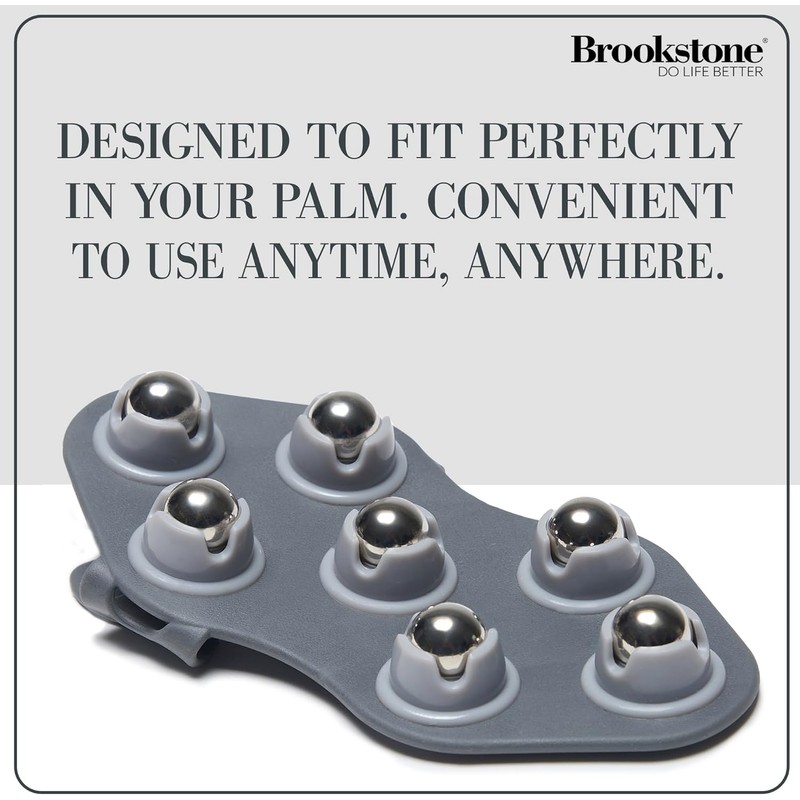 Brookstone Palm Roller Body Massager - Medium Handheld Roller Massager