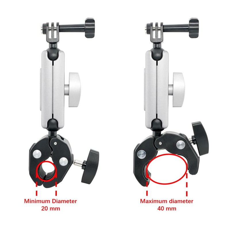 MAXCAM Aluminium Alloy Motorcycle Riding Bracket Clip Compatible with DJI