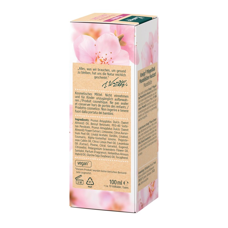 Kneipp Nourishing Oil Bath, Almond Blossom, Skin-Friendly, 1 x 100