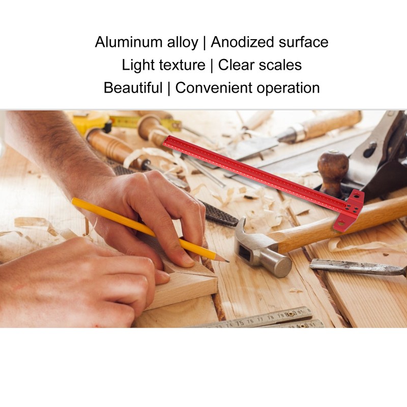 T Type Square Ruler Right Angle Scribe Aluminum Marking Gauge