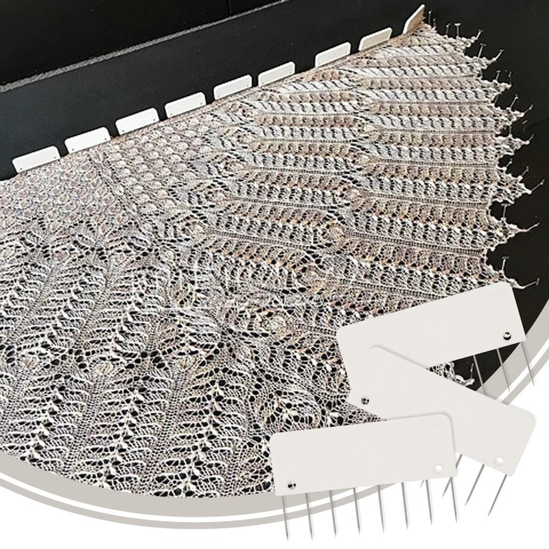 LAMXD 8 Pins Knit Blocking Pins Kit,Knit Blocking Combs –