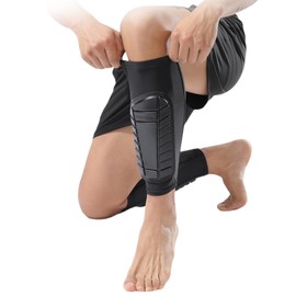 Shin Pads for Football, Shin Pads Football and Universal Shin Guards for Children and Adults to Support the Calf, for Cycling, Basketball, Outdoor Sports, Size L
