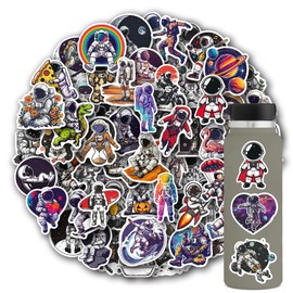 102 Pack Cute Astronaut Stickers for Kids,Space Stickers Vinyl Waterproof Stickers for Water Bottle Laptop,Space Theme Decals for Decor Party Favors