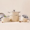 Classic Ceramic coated stainless steel cookware sets. (Beige)