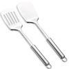Stainless Steel Spatulas Set, ReaNea Silver Slotted Turner, Solid Turner,