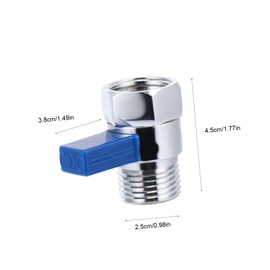 Operitacx Straight Valve Full Copper Pressure Control Bidet Quick Shut Off Practical Shower Valve