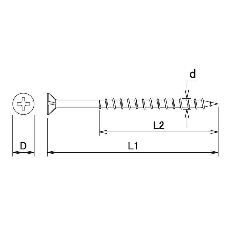 DAIDOHANT 10174107 Stainless Steel Course Thread (Flex/Half Thread) [XM7] (Nominal