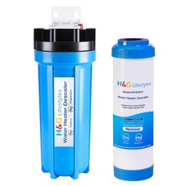 H&G Lifestyles Inline Water Softener for Water Heater, Scale Inhibitor Filter,Whole House Water Descaler,Anti-Scale Buildup,Remove Calcium Magnesium,Soften Water