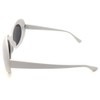 Grunge Round Sunglasses, Oval Large, Big Frame, white