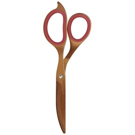 NAKABAYASHI Stationery Hikigiri Slim Scissors for Delicate Cutting (Pink Brown)