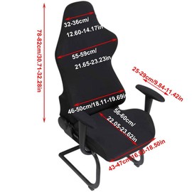 Gaming Chair Covers with Armrests/Chair Back Cover/Seat Cover Office Chair, Gaming Chair Covers, Non-Slip, Removable, Washable, Good Elasticity, for Gaming Chairs, Computer Chairs, Swivel Chairs