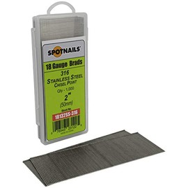 Spotnails 18132SS-316 2 in. 316 Stainless Steel 18 Gauge AX Style Brads, 1,000/Box