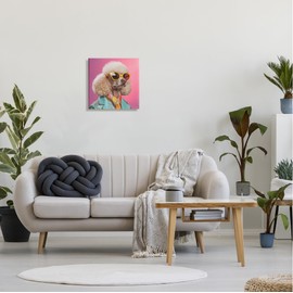 Stupell Industries Stylish Poodle Portrait Canvas Wall Art by Roozbeh