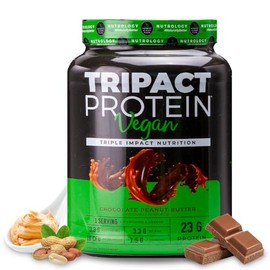 Nutrology TRIPACT Proteína Vegana en Polvo - Proteína Orgánica de Guisante, Arroz y Calabaza, BCAA y Glutamina Batidos Vegetales Sustitutivos de...   