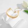ENSKEFEN Gold Adjustable Bangle Bracelet for Women 14K Gold Plated